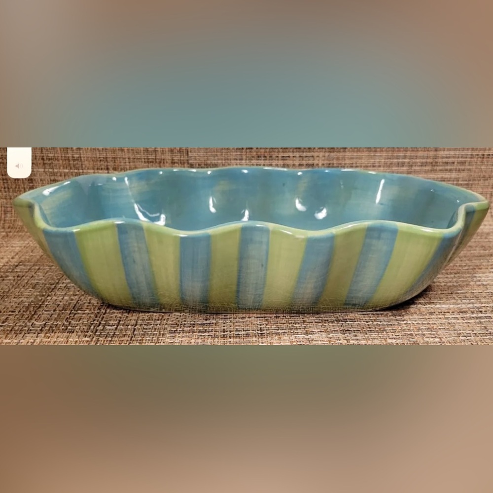 Southern Living Provence by Gail Pittman 11" Watermelon Serving Bowl Blue/ Green
